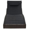 🌊8145Bonne qualité- Chaise longue Design Chic Transat Bains de soleil - Chaise longue de jardin Fauteuil Chaise Camping repos Résin-2