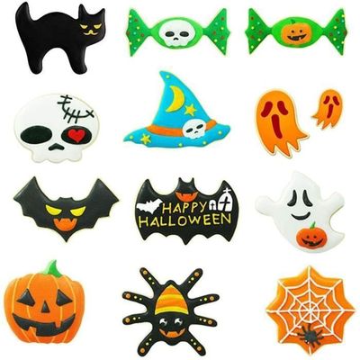Lot De 6 Emporte-pièces Halloween - Formes Chauve-souris, Citrouille, Fantôme - En Acier Inoxydable, Lavables Au Lave-vaisselle
