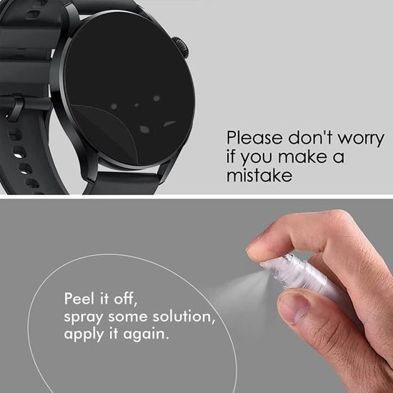 Pack de 6 Protection écran pour Xiaomi Mi Watch-Huawei Watch 3 - Garmin Venu  2 Plus 43mm, Couverture Complète [Liquide Install[992] - Cdiscount  Informatique