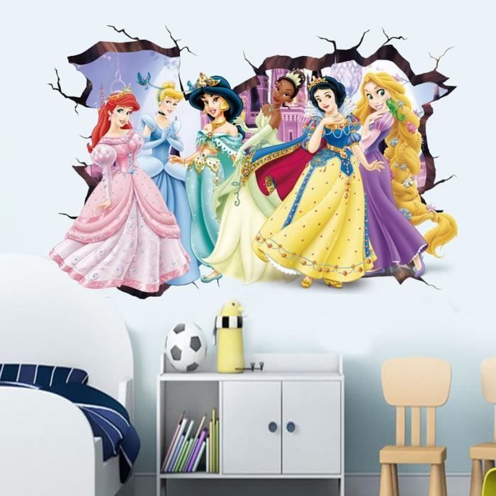 Autocollant mural à motif princesse pour chambre fille • Petites