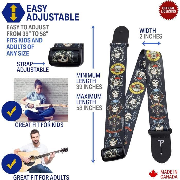 Perri's Leathers Ltd. Guns N Roses Guitar Straps and.[Z2412