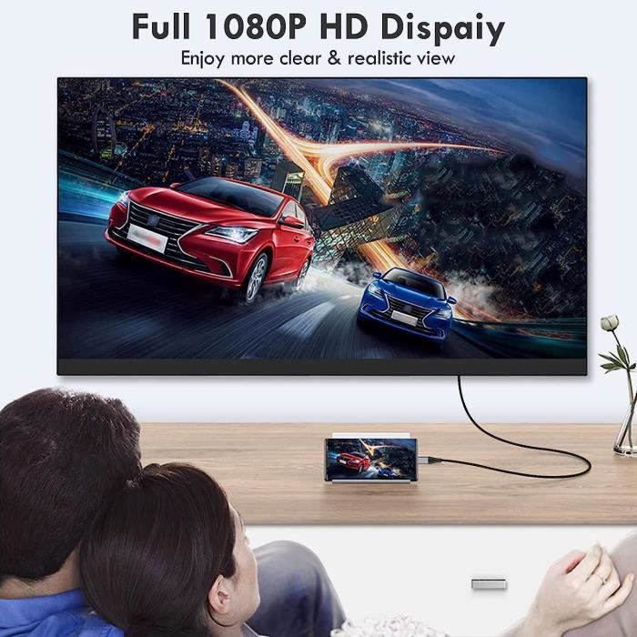 KZKR Câble HDMI TV 4K numérique Adaptateur DisplayPort HDTV1080p