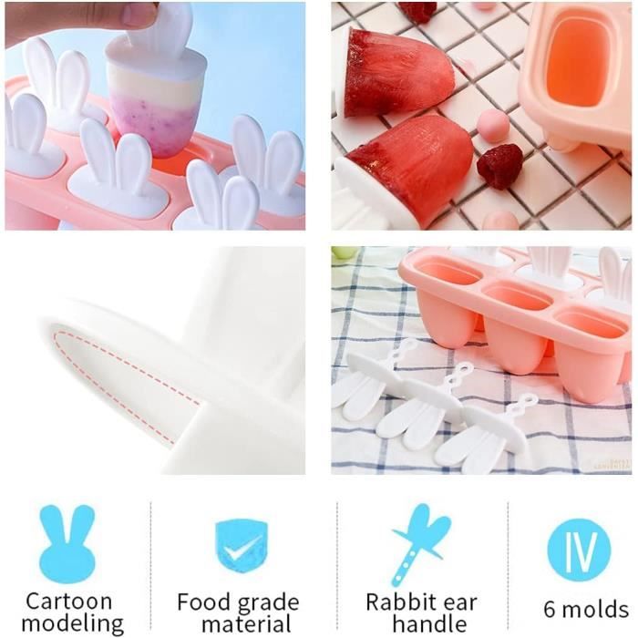 Moules À Glaces Avec BatonnetMoules Diy Réutilisable Mini Moule À Glace