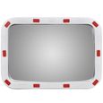 vidaXL Miroir de trafic convexe rectangulaire 40x60cm avec réflecteurs-3