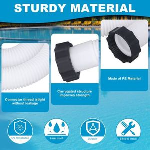 Tuyau De Piscine Intex 5 Mètres, Diamètre 32 Mm - Pour Pompe Filtre 607/637, Aspiration Et Refoulement - 10