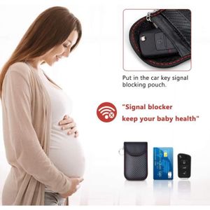 Étui Protection Clé Voiture Keyless Go Avec 2 Compartiments RFID - Bloqueur Signal Antivol Pour Toutes Marques