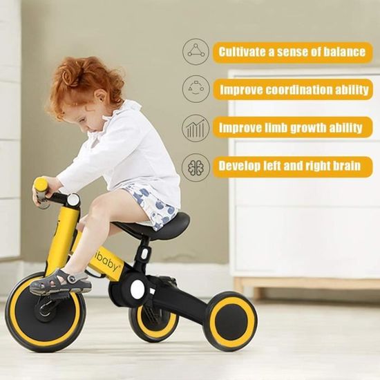OLYSPM Draisienne Réglable Vélo Bébé sans Pédales Draisienne pour Bébé de 10 an-36 Mois,Baby Walker Toddler Tricycle,Premier Vélo de Bébé Premier Cadeau d/'anniversaire