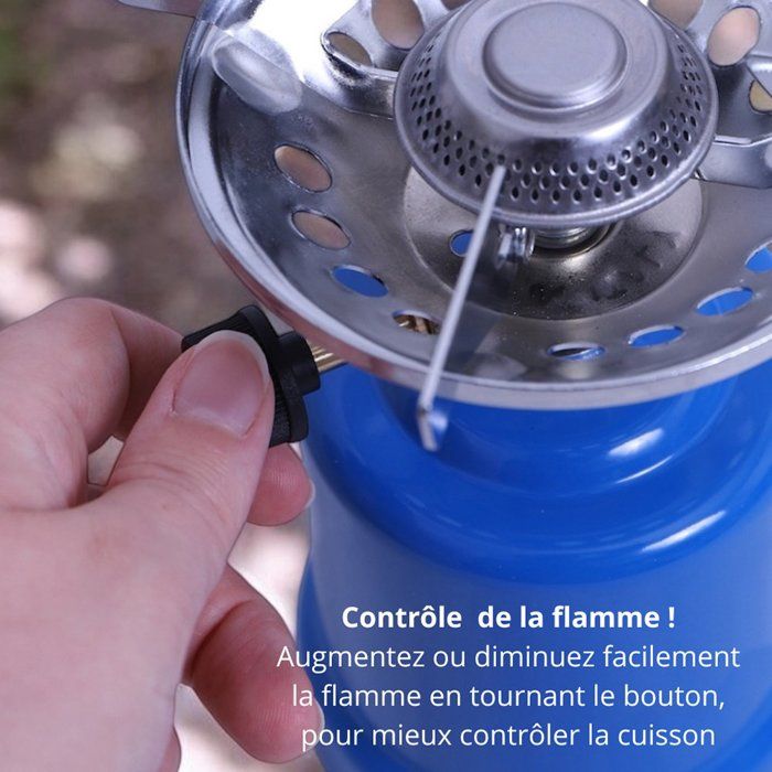 Réchaud à Gaz Camping Ultra Compact 1300W – Idéal Pique-Nique, Randonnée, Festival Ou Vanlife
