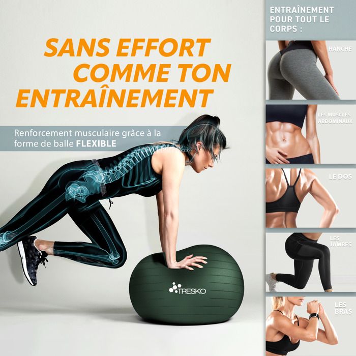 Ballon De Gym 55cm Orange SVELTUS