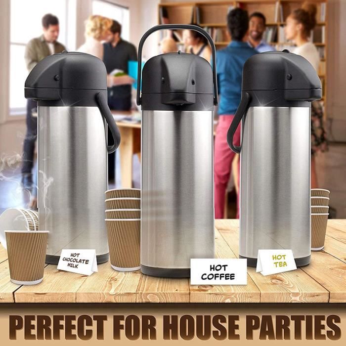 Distributeur Boisson 2 Litres En Acier Inoxydable - Cafetière Isotherme Avec Poignée - Maintien Chaleur 12h