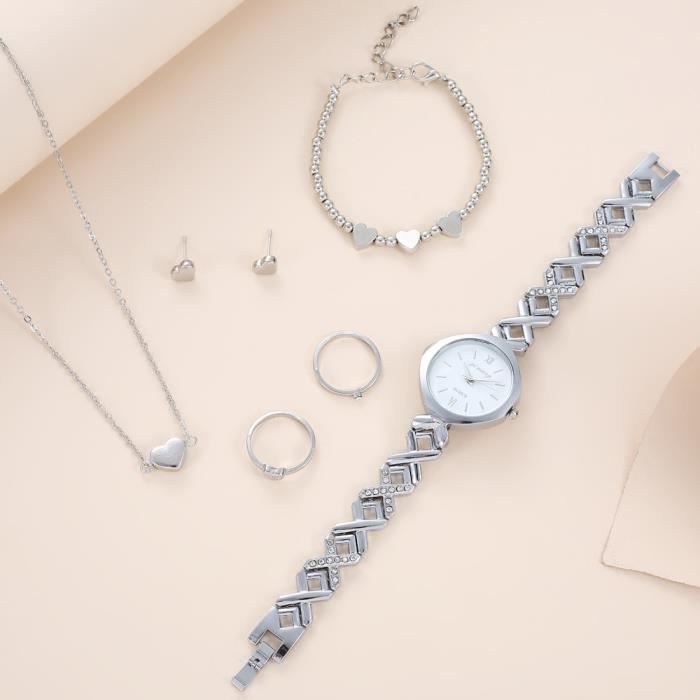 Ensemble Bijoux Et Montre Femme Côte D'Azur - Quartz - Acier Inoxydable Doré - Neuf Sans Emballage