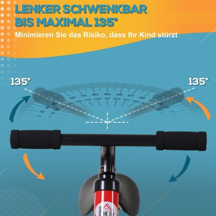 ZWOOS Draisienne Enfants, Velo Enfant 2-5 Ans Ultra Léger, Vélo sans Pédale, Selle Réglables en Hauteur, Capacité de Charge 25 kg, Vélo d'équilibre pour Garçons, Filles, Tout-Petit