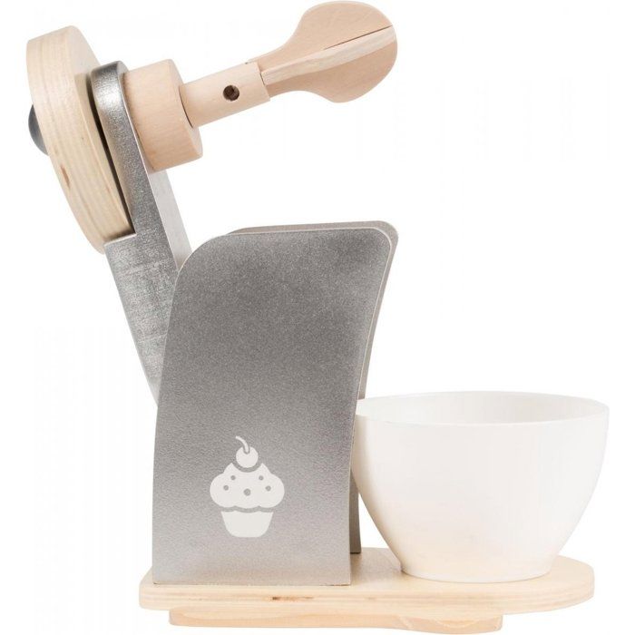 Mamabrum – Mélangeur En Bois Pour Enfants – Kit Pâtisserie 8 Pièces – Bol, Rouleau, Cuillère, Assiette, Farine, 2 Biscuits – Dès 3 Ans – Éducatif