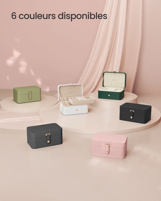 Coffret à Bijoux De Voyage En Cuir 4 Pièces, étui De