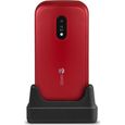 Téléphone portable Doro 6040 Rouge - DORO - 2,8 po - 1000 mAh - SMS/MMS-0