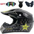 Envoyer 3 pièces cadeau casque de moto enfants casque tout-terrain vélo descente AM DH casque de cross capacete motocross-0