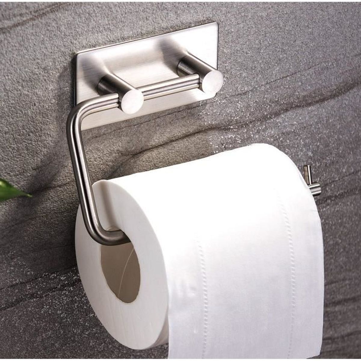 ZUNTO Porte-rouleau de Papier Toilette Sans Support de Papier Auto-adhésif de Forage Titulaire de Papier Hygiénique en Acier Inoxydable 
