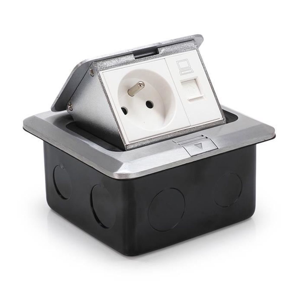 Prise de sol escamotable Waytex 35045 prise électrique 16A 2P+T et Rj45 — free download