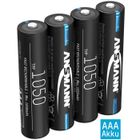 pile ANSMANN AAA 1050mAh NiMH 1.2V - rechargeable, haute capacité pour véhicules télécommandés, microphone, instruments