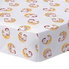 OMYDREAM Drap-housse 100% coton - DISNEY HOME LE ROI LION PRINCE - 90x190 cm - Blanc - Naturelle - Chambre
