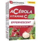 FORTE PHARMA Forté Pharma Acérola Vitamine C Origine Végétale - Effervescent - Source de Vitalité - 20 Comprimés