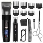 Hatteker Tondeuse à cheveux professionnelle pour hommes Tondeuse à barbe Tondeuse pour poils de nez Etanche
