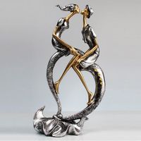 Statue de Couple d'amoureux en résine, Figurine, ornement artisanal romantique, Sculpture d'art en résine pou