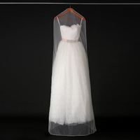 1,8 mètre - Housse de protection anti poussière pour robe de mariée, en Tulle-Voile, avec fermeture éclair, s