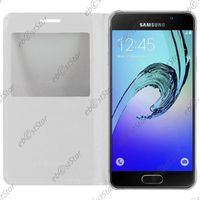 ebestStar ® Housse Protection Flip View pour Samsung Galaxy A5 2016 A510F + 1 Verre Trempé, Couleur Blanc