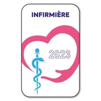 Autocollant Sticker - Vignette Caducée 2023 pour Pare Brise en Vitrophanie - V1 Infirmière 