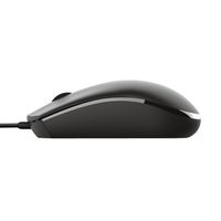 Trust Basi Souris Filaire à 3 Boutons, Câble USB de 160 cm, Mac/PC/Ordinateur - Noir