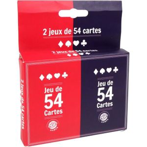 CARTES DE JEU 54 Rouge et Bleu-144634 -Jeu Carton-2 à 6 Joueurs-