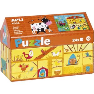 PUZZLE Puzzle en bois - Kids - Boite Maisonnette 24 pièce