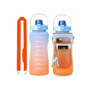 Bouteille d'eau, GHONLZIN 1,5 L Water Bottle Gourde Sport Gourde  Reutilisable sans BPA Anti-Fuite, Bouteille avec Traqueur de Marqueur de  Temps pour Sport, Gym, Voyage : : Sports et Loisirs
