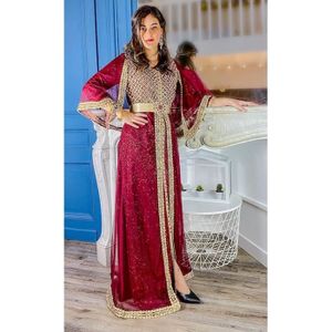 DJELLABA – CAFTAN – TAKCHITA Caftan takchita karakou abaya robe oriental sari mariage blancaftan takchita karakou abaya robe oriental sari mariage Rouge Dore