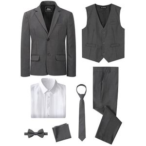 costume enfant ceremonie gris mat