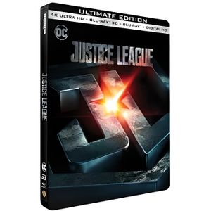 BLU-RAY FILM Justice League - Edition Limitée Steelbook - 4K Ultra HD + Blu-Ray 3D + 2D - DC COMICS [4K Ultra HD + Blu-ray 3D + Blu-ray + Di