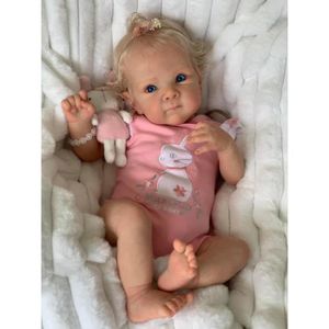 POUPÉE Pinky Reborn - Poupées bébés fille de 18 pouces (48 cm) au corps en tissu et aux yeux bleus Ensemble cadeau.