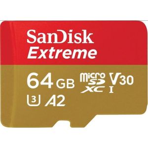 CARTE MÉMOIRE Carte Mémoire microSDXC SanDisk Extreme 64 Go + Ad
