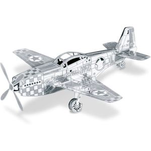 AVION - HÉLICO Metal Earth - 5061003 - Maquette 3D - Aviation - Mustang P-51 - 8,92 x 9,41 x 2,97 cm - 1 pièce105