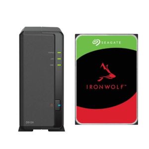 SERVEUR STOCKAGE - NAS  Serveur NAS Synology DS124 14To avec 1x disque dur ST 14To IRONWOLF