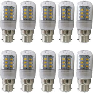 AMPOULE - LED 10 ampoules LED B22 4W, blanc chaud, 24 ampoules L