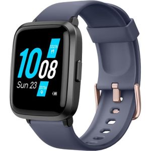 Montre connectée sport YAMAY Montre Connectée Homme Femmes Tensiomètre Oxymètre Smartwatch Cardiofrequencemetre Montre Sport Etanche Bleu pour Android iOS