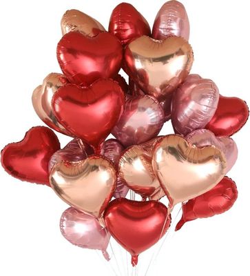 Lot De 24 Ballons En Forme De Cœur De 45,7 Cm, En Aluminium