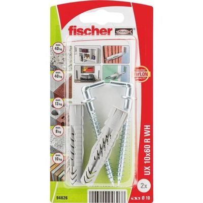 Kit De Chevilles Fischer DuoPower 10x50 Mm (5 Pièces) – Accroche Sécurisée Dans Tous Les Murs