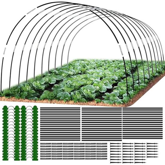 Kit Arceaux De Serre Tunnel En Fibre De Verre - Lot De 30, Pour Plates-bandes Surélevées, Jardinage