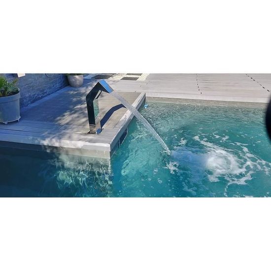 Fontaine Cascade Pour Piscine Et Jardin - En Acier Inoxydable, Design Arc élégant - Installation Facile Avec Fil G1