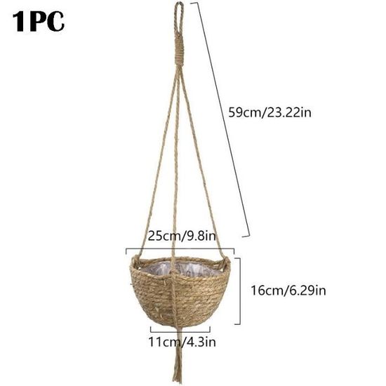Panier De Rangement En Corde Tissée De Taille Moyenne, Panier à Linge