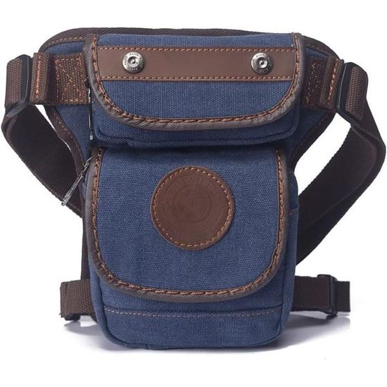 Sacoche De Jambe Moto Imperméable Réglable - Pour Homme Et Femme - Vélo, Randonnée, Pêche - 26x26x8 Cm