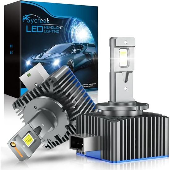Ampoules Led D1S,100W 22000Lm 6000K Blanc Pour Phares De Voiture,Anti  Erreur Canbus,Kit De Conversion Led Remplacement Lampe[J3153] - Cdiscount  Auto